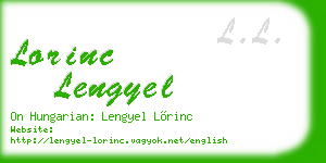 lorinc lengyel business card